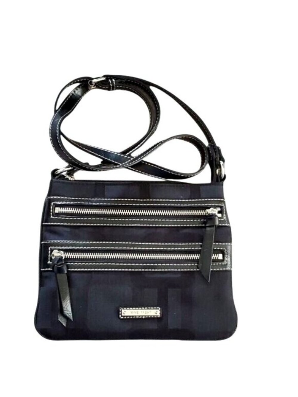 NINE WEST -BLACK CROSSBODY BAG2 Zip Pockets outside & 1 Inside.